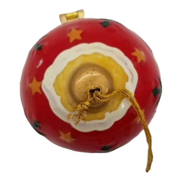 Limoge Style Christmas Ball Ornament Hinged Ceramic Porcelain Trinket Box NWOT - Picture 5 of 6